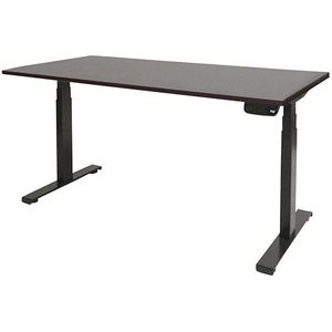 Schaffenburg Dextro Plus zit-sta bureau zwart onderstel logan eiken blad 180 x 90 cm