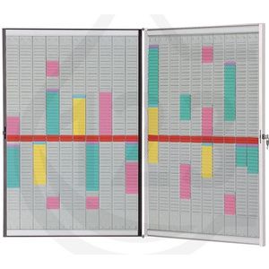 Nobo T-kaart planningset met vouwbaar frame (20 panelen, 54 sleuven)