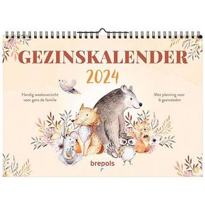 Brepols familiekalender met weekoverzicht 2024 31 x 22 cm NL