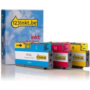 Inktcartridge 123inkt huismerk vervangt HP 953XL (1CC21AE) multipack cyaan/magenta/geel