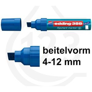 Edding 388 flipchart marker blauw (4 - 12 mm beitel)
