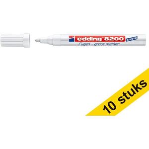 Aanbieding: 10x Edding 8200 voegenmarker wit (2 - 4 mm rond)