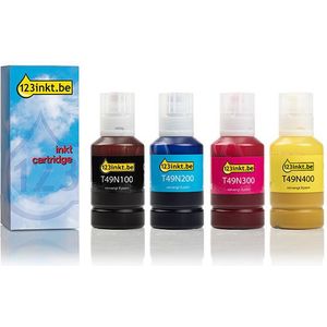 Inktpatroon Epson aanbieding: T49N-serie zwart + 3 kleuren (123inkt huismerk)