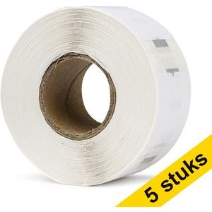 Aanbieding: 5x Dymo S0722470 / 99018 smalle etiketten voor classeurs (123inkt huismerk)