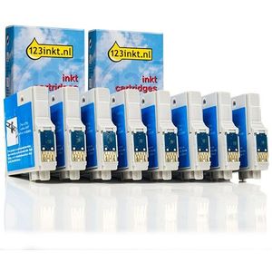 Inktpatroon Epson aanbieding: T159-set 2 zwart + 5 kleuren + glansafwerking (123inkt huismerk)