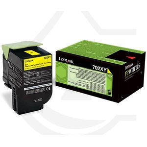 Lexmark 702XY (70C2XY0) toner geel extra hoge capaciteit (origineel)