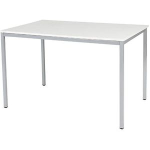 Schaffenburg Domino Basic vergadertafel aluminium onderstel krijtwit blad 120 x 80 cm