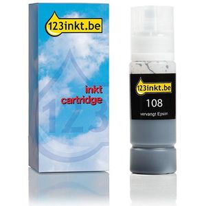 Epson 108 inkttank zwart (123inkt huismerk)
