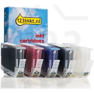 Inktcartridge Canon PGI-72 multipack PBK/PM/PC/GY/CO (123inkt huismerk), zwart