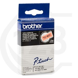 Brother TC-B01 'extreme' tape zwart op oranje 12 mm (origineel)
