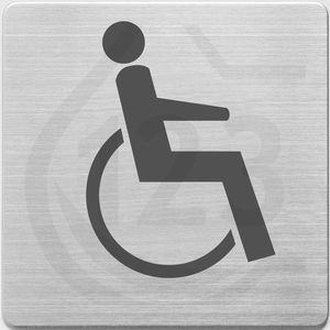 Alco bordje gehandicaptentoilet RVS (9 x 9 cm)