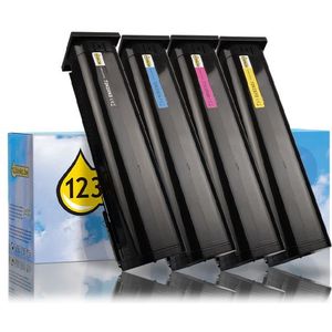 Toner Lexmark aanbieding: 72K2XK0, C0, M0, Y0 zwart + 3 kleuren (123inkt huismerk)