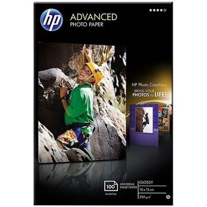 HP Q8692A Advanced Glossy Photo Paper 250 g/m² 10 x 15 cm Borderless (100 vellen)
