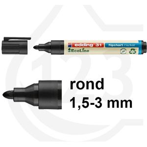Edding EcoLine 31 flipchart marker zwart (1,5 - 3 mm rond)