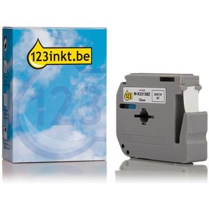 123inkt huismerk vervangt Brother M-K231SBZ starter niet-gelamineerde tape zwart op wit 12 mm