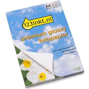123inkt Premium Glossy zijdeglans fotopapier 210 g/m² A4 (50 vellen)