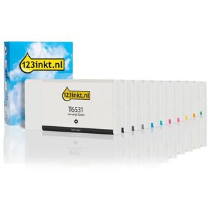 Inktpatroon Epson aanbieding: T653-serie 4x zwart + 7 kleuren (123inkt huismerk)