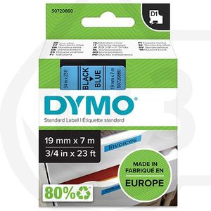 Dymo S0720860 / 45806 tape zwart op blauw 19 mm (origineel)