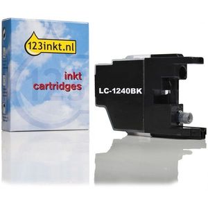 123inkt huismerk vervangt Brother LC-1240BK inktcartridge zwart