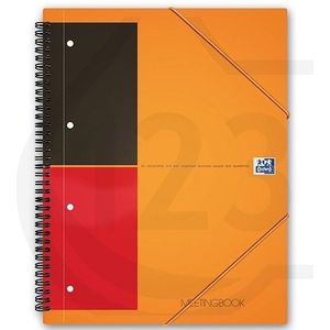 Oxford international meetingbook spiraalschrift A4+ gelijnd 80 g/m² 80 vellen oranje