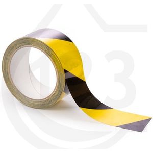 Rillstab zelfklevende vloermarkeringstape zwart/geel 50 mm x 33 m