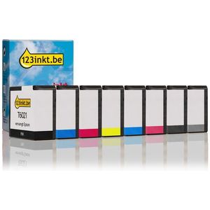 Inktpatroon Epson aanbieding: T6021, 2, 3, 4, 5, 6, 7, 9 zwart + 7 kleuren (123inkt huismerk)