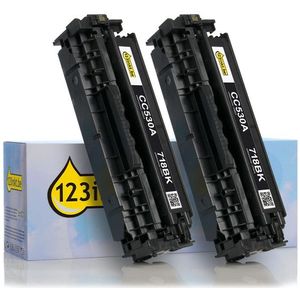 123inkt huismerk vervangt HP 304A (CC530AD) toner zwart duopack
