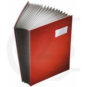 Leitz vloeiboek met 20 compartimenten A4 rood