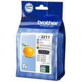 Brother LC-3211 Multipack zwart en kleur (LC3211VAL) - Inktcartridge - Origineel