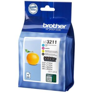 Brother LC-3211 Multipack zwart en kleur (LC3211VAL) - Inktcartridge - Origineel