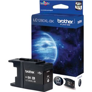 Brother LC-1280BK (MHD jul-18) zwart (LC1280XLBK) - Inktcartridge - Origineel XXL