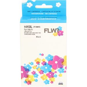 FLWR HP 912XL zwart (FLWR-3YL84AE) - Inktcartridge - Huismerk (compatible)