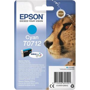 Epson T0712 (MHD 2015 & oplopend tot 2023 Aug 31) cyaan (C13T07124012) - Inktcartridge - Origineel Hoge Capaciteit