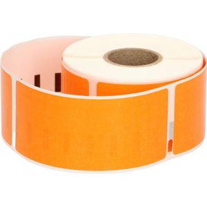FLWR Dymo 99012 adreslabel oranje (FLWR-99012-Orange) - Labels - Huismerk (compatible)