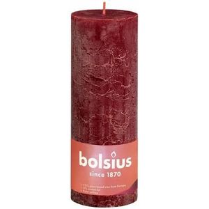 Bolsius Rustiekkaars shine 190/68 velvet red 1st