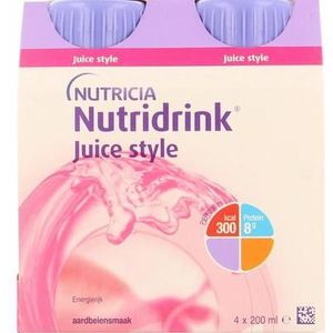 Nutridrink Juice style aardbei 200ml 4st