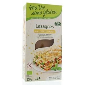 Ma Vie Sans Lasagnebladen van gele linzen glutenvrij bio 250g