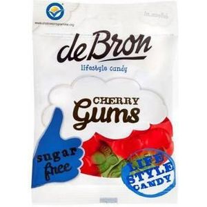 De Bron Kersen gums/cherry gums suikervrij 90g