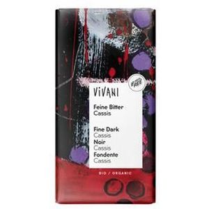 Vivani Chocolade puur met cassis bio 100g