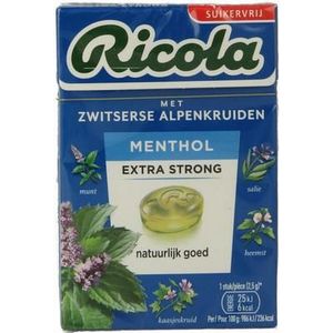 Ricola Menthol extra strong suikervrij 50g