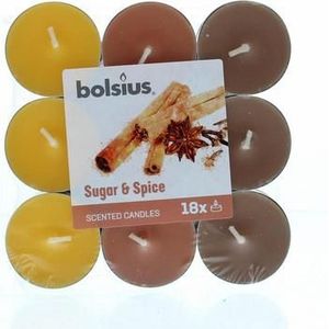 Bolsius Geurtheelicht multi colour brick 18 sugar & spice 18st