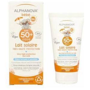 Alphanova Sun Sun zonnebrand milk baby zonder parfum SPF50 50g