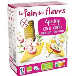 Pain Des Fleurs Aperitif crackers kokos/curry bio 150g