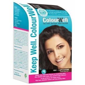 Colourwell 100% Natuurlijke haarkleuring mild zwart 100g