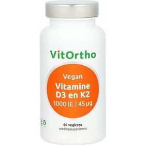 Vitortho Vitamine D3 1000IE K2 45mcg vegan 60vc