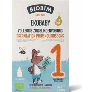 Biobim Ekobaby 1 volledige zuigelingenvoeding 0+ mnd bio 600g