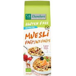 Damhert Muesli fruit noten glutenvrij bio 200g
