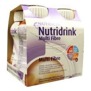 Nutridrink Multi fibre chocolade 200ml 4st