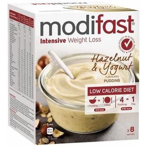 Modifast Intensive pudding hazelnoot & yoghurt 8 zakjes 440g