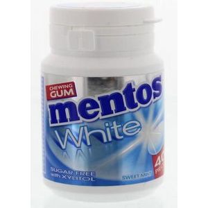 Mentos Gum sweetmint white pot 40st